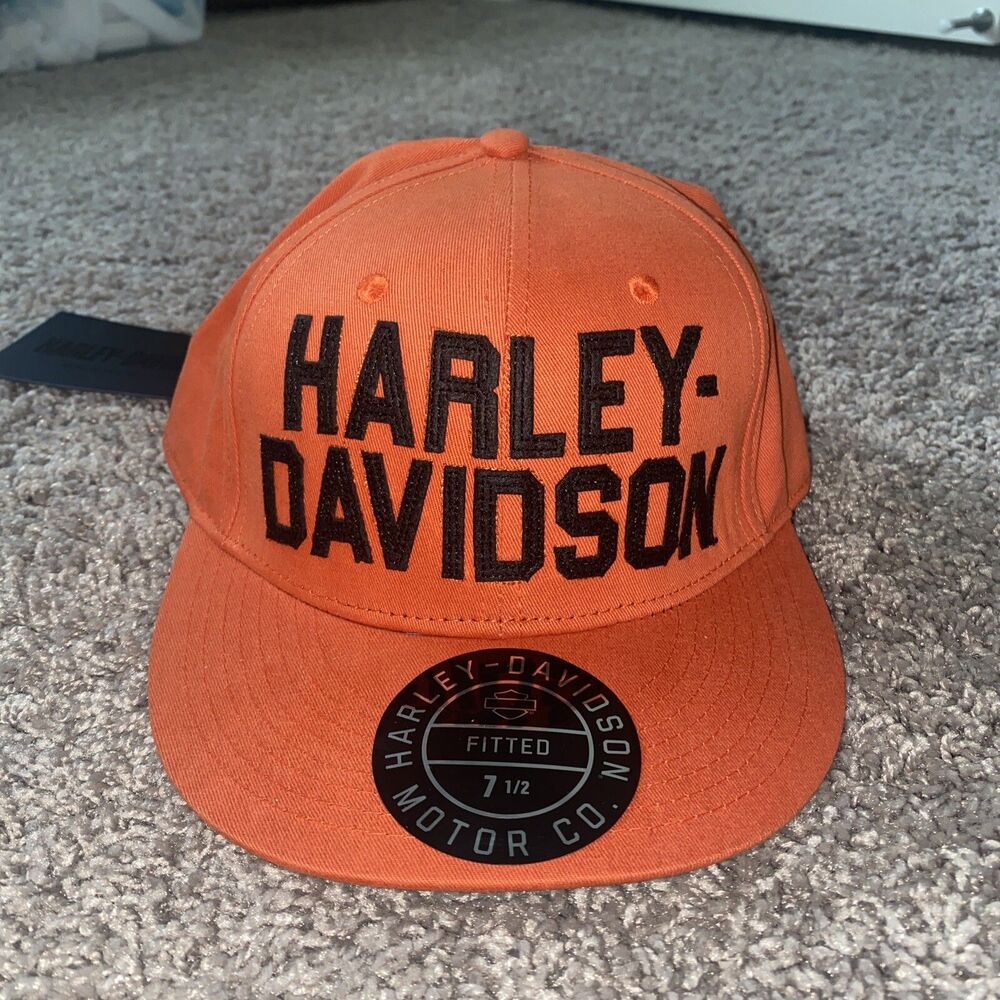 Harley-Davidson® Men's H-D Felt Block Fitted Baseball Cap 99411-22VM XL New